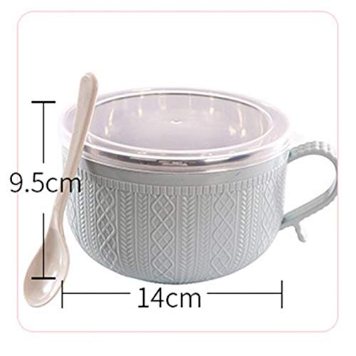 Gppzm With Lid Household Utensils Tableware Lunch Box Large Capacity Noodles Rice Soup Cartoon Bowl Stainless Steel Anti-Allergy (Color : C) #TOP6