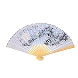 Multifonctionnel : idéal pour les arts martiaux (kung-fu), la danse en ligne, les mariages et le cosplay, cet éventail pliant à motif floral s'adapte à toutes les occasions et apporte énergie et tradition. décoration murale géante, éventail de danse