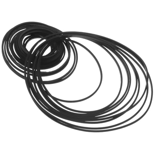 TOYZFRIENDY Correas De Goma Cuadradas para Grabadoras y Reproductores De Casete, Espesor 1 Mm, Longitud 40-135 Mm, Paquete Mixto De 90 Unidades para Reparación y Mantenimiento De Pletinas