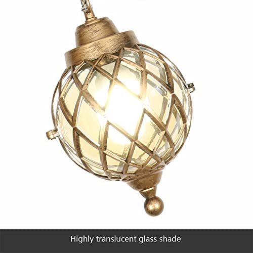 Lampes suspendues pour entrée sombre avec lustre en métal noir et globe transparent - 6