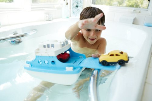 Green Toys FRBA-1038 Ferry Boat With Mini Cars Bathtub Toy thumb #3