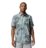 Columbia Men's PFG Super Slack Tide Camp Shirt, Cypress Hooked UP, X-Small
