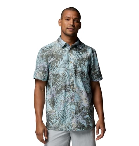 Columbia Men's PFG Super Slack Tide Camp Shirt, Cypress Hooked UP, X-Small