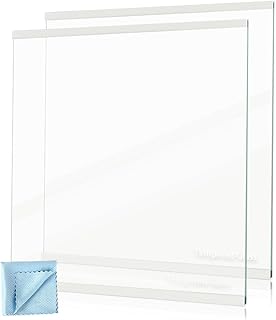 [Upgraded] 2Pcs W11130202 Freezer Glass Shelf, Refrigerator Glass Shelf (Upper) fit for Whirlpool/Ikea Refrigerators, Replaces W10773886, W10527848, WPW10527848, Size 11.69" X 11.37"