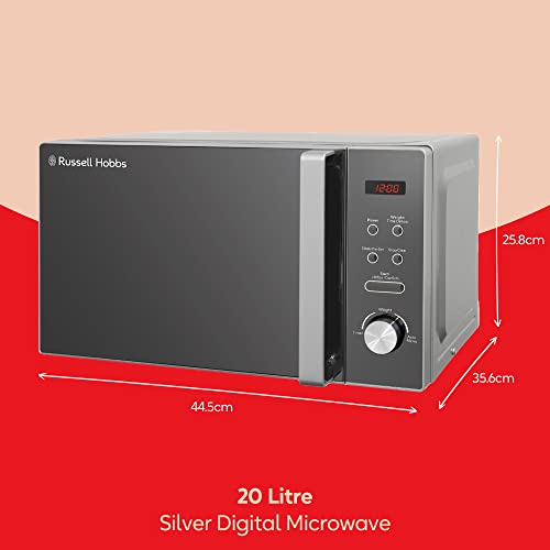 Russell Hobbs 20L Silver Digital Microwave with Auto Cook Menus - Image 3