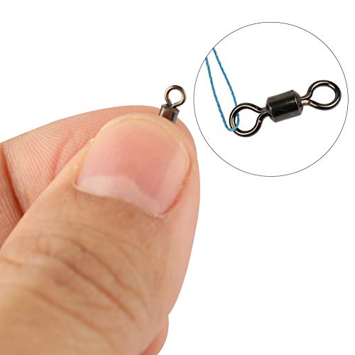 Crochet de connecteurs de matériel de pêche,émerillons de pêche robustes Ligne à billes Clips pivotants à roulement à… - Image 4