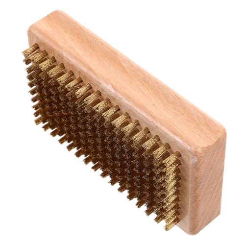 Abaodam Ski Board Brush Wax Polishing Tool Wire Brush Ergonomic Handle for Skiing Trips