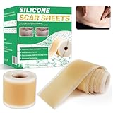 Silikon Narbenpflaster 4 x 150 cm Wiederverwendbar – Zuschneidbares Silikonpflaster für Narben, Hautfreundliches Narbenblätter für Gesicht, Bauch, OP- und Kaiserschnittnarben