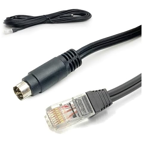 PUROSUR Compatible Speaker Cable 8-Pin DIN to RJ-45 (19 ft) for Bose Lifestyle Series 18, 28, 35, 38, and 48 Systems Crystal Head 8 Pin Speaker Cable Cover