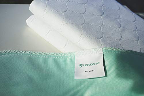 Pack Of 2 Careboree Quilted Cotton Top Underpad 34"X52" Reusable Incontinence Bed Pads Washable Durable Waterproof Extra Absorbent Draw Sheet For Mattress #TOP7