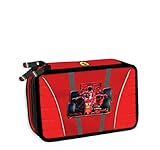 Scuderia Ferrari Scuderia Ferrari - Estuche de 3 cremalleras con papelería, colección escolar 2019-20