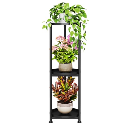 SYQ 3 Tier Plant Stand Indoor Outdoor - 34'' Extra-Tall Metal Pla...