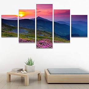 SIGNWIN 5 Panel Canvas Wall Art Modern Art...