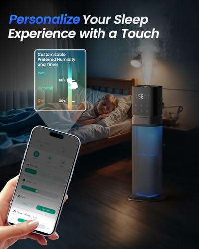 Ailinke ALK-KH-K20SMA Smart Humidifier Large Room, 2.1Gal/8L Humidifiers For Bedroom Home With Extended Tube, Whole House Cool Mist Humidifiers 1000 Sq.Ft. thumb #3