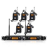 IEM1200 Wireless in Ear Monitor System 2 Channel 2/4/5 Bodypack Monitoring with in Earphone Wireless Type Used for Stage or Studio (5 Bodypacks)