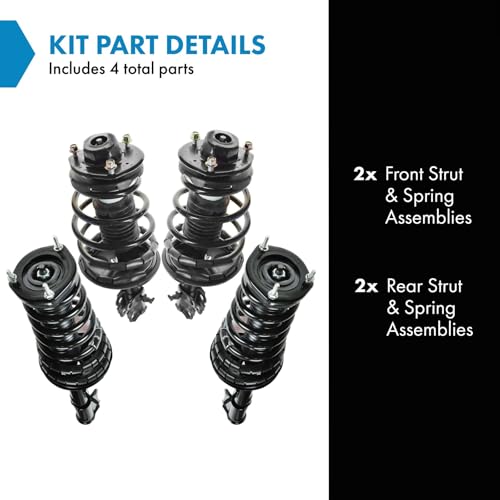 Image of TRQ Front and Rear Strut & Coil Spring Assembly Set Driver & Passenger Sides Compatible with 97-01 Toyota Camry 99-01 Solara