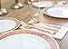 Disposable Wedding Dinnerware Set 303pc/50 Guest Rose Gold Premium | 50 Dinner Plates, 50 Dessert Plates, 100 Forks, 50 Spoons, 50 Knives, 3pc Serving Set (50 Guest Set, Rose Gold)