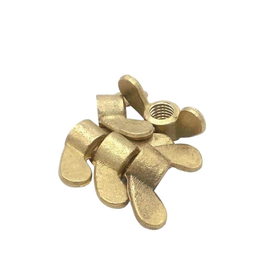 Wing nut, Hand Twist nut, Wing Nuts Brass Copper Material Hand Tight Cap(M12-2 PCS)