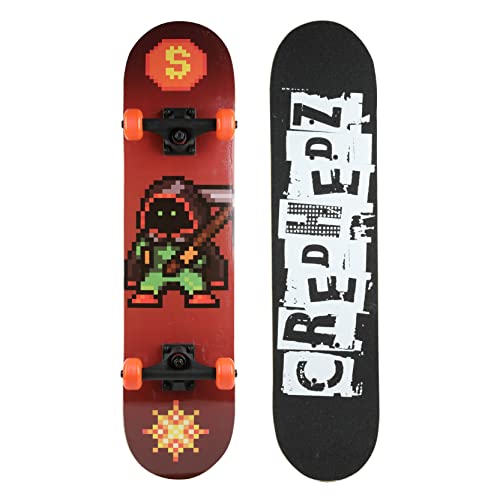 Sakar Credhedz Video Game 31 Inch Skateboard, 9-Ply Maple Desk Skate Board For Cruising, Carving, Tricks And Downhill #TOP1