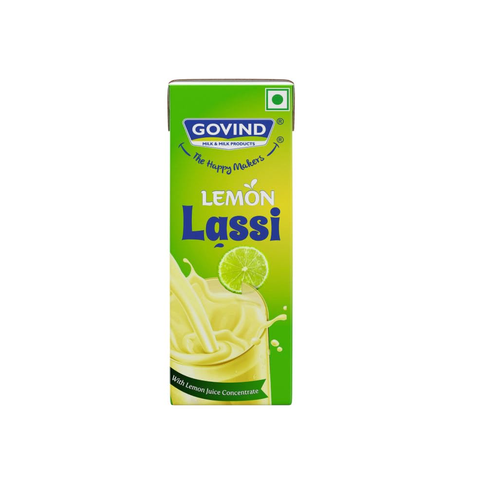 Govind Refreshing Lemon Lassi | Calcium & Probiotic-Rich | Supports Digestion & Immunity | Tangy & Cooling Drink | 180ml Each – Pack of 15 | Ready-to-Drink Dairy Beverage-picture-16