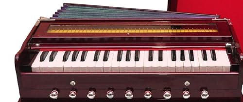 Image of 9 Stopper Folding, Chudidaar Bellow, 42 Key, 2 Reed Bass-Male, 3 1 /2 Octave, Kapler, Harmonium with Cover