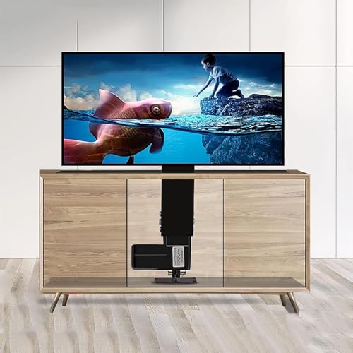 QICBYING Soporte De TV Motorizado, Elevador Eléctrico Telescópico con Elevación Automática, Soporte De TV Eléctrico con Altura Ajustable, Se Puede Ocultar En El Gabinete, Elevador De TV Motorizado