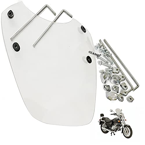 Image of Bike Plastic Windscreen Visor Front Windshield Wind Deflectors (White) for Bajaj Avenger 220 DTS-i