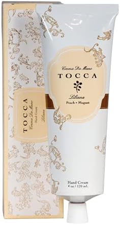 Tocca Crema de Mano Luxe, Liliana Hand Cream, 4 oz - Neroli, Watery Peach, Muguet - Moisturizing, Quick Absorbing