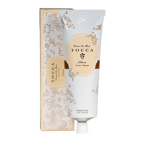 Tocca Crema De Mano Luxe, Liliana Hand Cream, 4 Oz - Neroli, Watery Peach, Muguet - Moisturizing, Quick Absorbing #TOP1