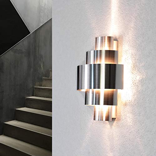 Preisvergleich Produktbild Exklusive Design Wandlampe Aluminium Lichtmuster E14 Wandleuchte Treppe Flur Wohnzimmer