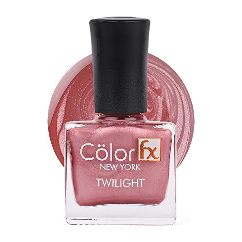 Image of Color Fx New York Twilight Matte Finish Nail Polish |Chip-Resistant, Quick-Drying, Long-Lasting, Non-Yellowing| 21 Toxin Free| Nail Polish for Women - Pink