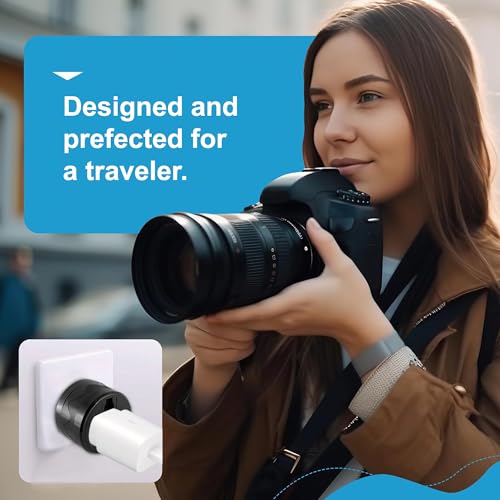 Image of MX 3 Pin Universal Round Conversion Plug Adapter Pack of 2, 180 Rotatable Multi Plug Socket Converter, Compact Travel Power Adapter for Home & Office, Compatible with Indian & International Plugs