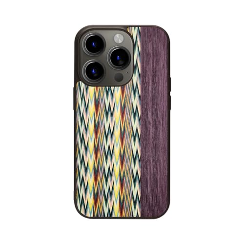 Man&Wood iPhone 15 Pro �o�b�N�J�o�[ MagSafe�Ή� �V�R�؃P�[�X [ �ؐ� �E�b�h ���R TPU�ƃ|���J�[�{�l�[�g�̃n�C�u���b�h �h�o ���E���₷�� �X�g���b�v�z�[���t�� ���C�����X�[�d ] �A�b�v�� �A�C�t�H�� �w�ʃJ�o�[ V