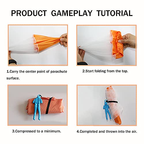 Otokim Parachute Toy, 6 Pieces Children's Flying Toys With Tangle Free Throwing Hand Throw Parachute Army Man, Outdoor Play Gifts For Kids #TOP3