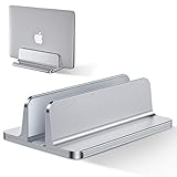 ▲Aluminiumlegierung: Der vertikale Laptopständer besteht aus hochwertigem Aluminiumlegierungsmaterial. Das einfache und robuste Design sowie ein breiter Standfuß machen den Laptop Halter stabil und wackelfrei.