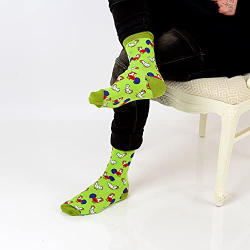 ZICCI Man Mid Calf Crew Socks Crazy Fun Cute Animals Design Casual Fancy Cotton Size 9 13 Fun Colorful Art men3