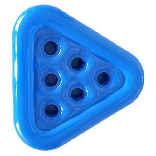 BESPORTBLE Suporte inflável para bebidas com 6 buracos, triangular, porta-copos flutuantes para pisc