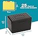H4D Index Card Holder 4x6 Inches with 25 Plastic Dividers, Black