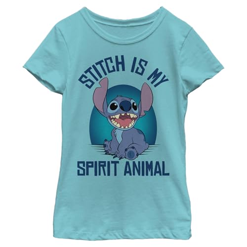 Disney Camiseta feminina lisa Lilo Spirit Stitch, Azul (Tahiti), G