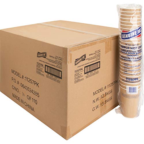 Genuine Joe-11257Ct Ripple Hot Cups - Brown, 16 Oz #TOP16