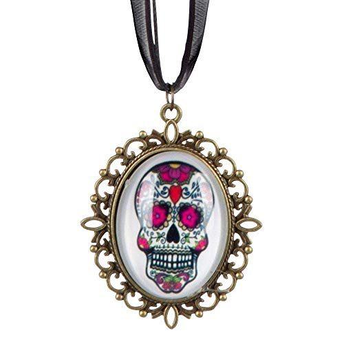 Boland Day Of The Dead Pendant Necklace Halloween Fancy Dress Accessory #TOP2