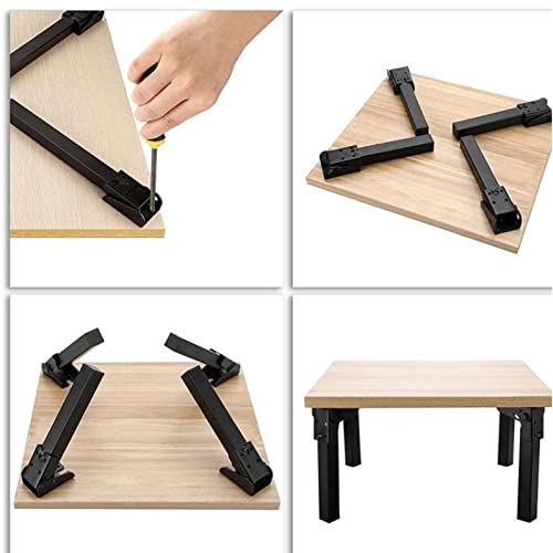 Pieds de table pliants design épingle en fer de qualité supérieure pour table basse chic - 6