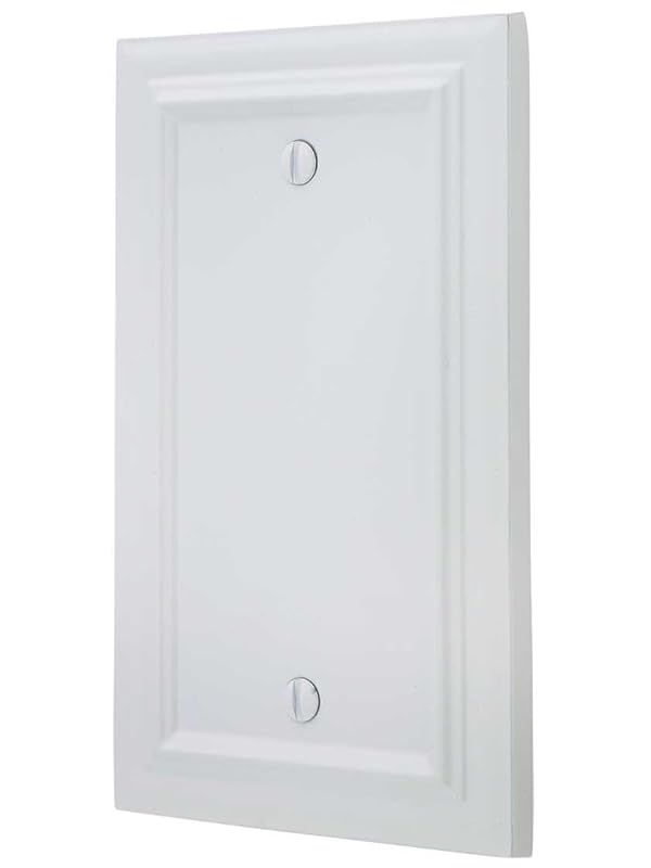 Amerelle 94BW Continental Wallplate, 1 Blank, Cast Metal, White, 1-Pack by AMERELLE - Used condition - US$6.69