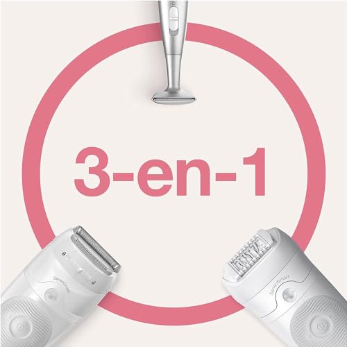 Braun Silk-épil 5 Depiladora Eléctrica Mujer 3 en 1, Kit de belleza para una sepilación suave, 5 5-825 Blanco/Gris - imagen 4