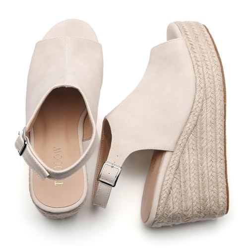Tilocow Espadrilles Wedges for Women