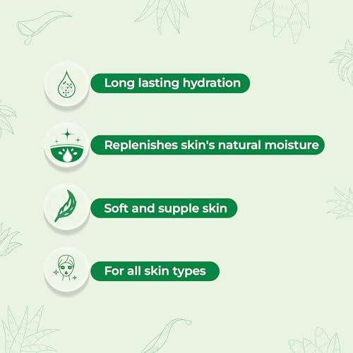 Image of Yuthika Aloevera Nourish Body Lotion 40ml - Hydrating Moisturizer for Men & Women, Non-Irritant & Non-Sticky, 24H Hydration for Oily to Normal Skin (16 Pcs in Jar)