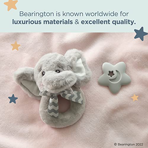 Bearington Baby Lil' Spout Plush Stuffed Animal Gray Elephant Soft Ring Rattle 5.5" #TOP3