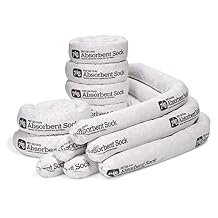 PIG Oil Absorbent Sock - Oil-Only Absorbent Sock - 12 Pack - 3" x 48" Sock - Absorbs up to 1 Gallon per Sock - SKM210