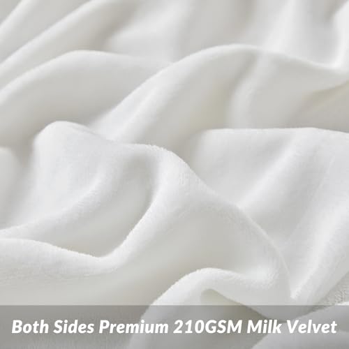Image of WARMDERN White Velvet Duvet Cover Set Super King Size, Luxury Milk Velvet Bedding Duvet Cover with Zipper Closure, 3pcs Ultra Soft Duvet Covers for All Seasons, 120 inch x 120 inch, White