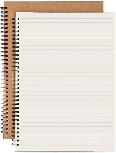 Edulearnable College Spiral Notebook,A5 3 Pcs Pack,Size 5.5X8.2 Inches Blank Travel Writing Notebooks Journal,Memo Notepad Sketchbook,Students Office Business Subject Diary Book Journal-Kraft Cover,120 Pages - View #7